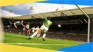 Coventry City's Keith Houchen's diving header in the 1987 FA Cup final against Tottenham