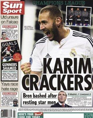 The Sun back page