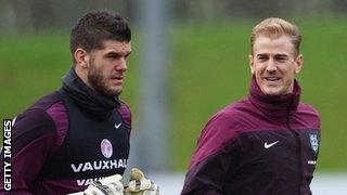 Fraser Forster (left) and Joe Hart