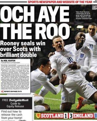 Wednesday's Daily Mail back page