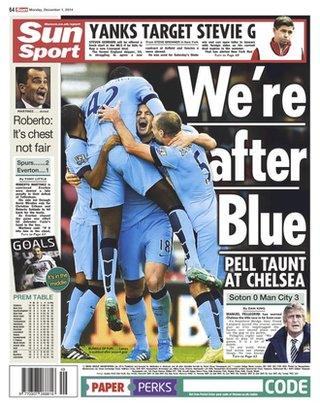 The Sun back page