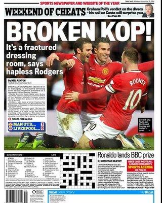 Monday's Daily Mail back page