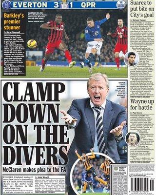 Tuesday's Daily Express back page