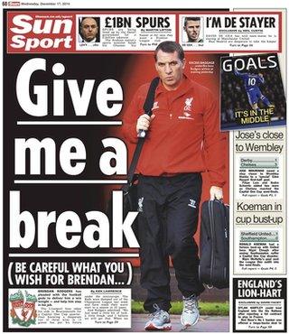 The Sun back page