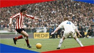 Sunderland take on Leeds United in the 1973 FA Cup final