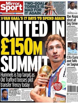 Daily Mirror back page