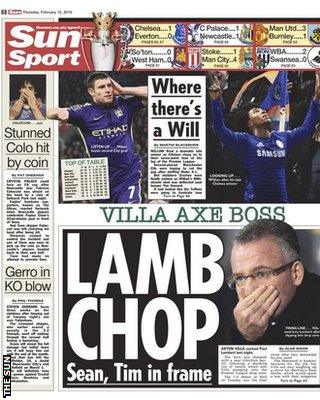 The Sun back page