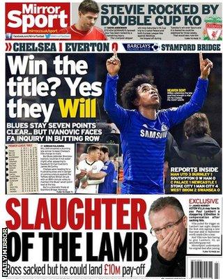 Thursday's Daily Mirror