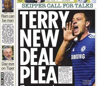 The Sun back page