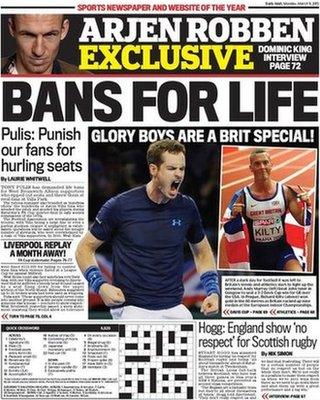 Monday's Daily Mail back page