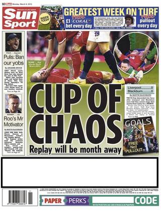 Monday's Sun back page