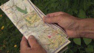 Close up of a map in hands