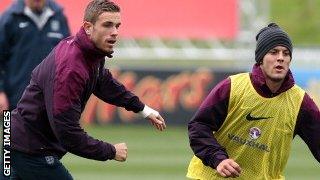 England team-mates Jordan Henderson and Jack Wilshere