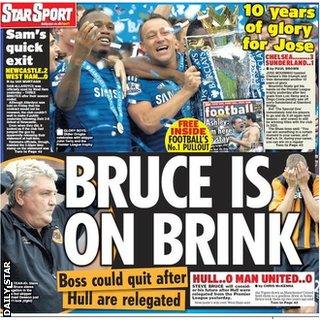 Monday's Daily Star back page