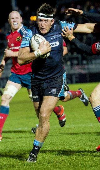 DTH Van Der Merwe in action for Glasgow Warriors