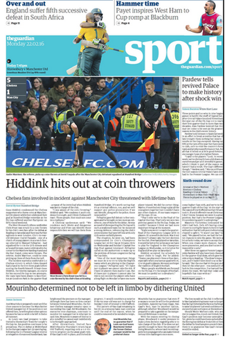 Monday's Guardian Sport