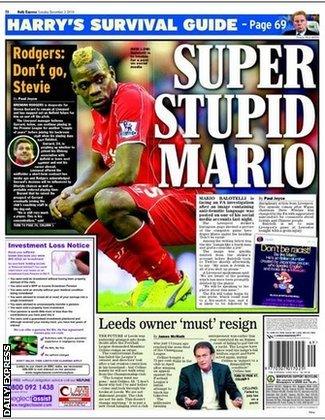 Daily Express back page