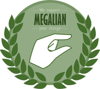 A green logo with a white cartoon hand gesturing with the finger and thumb close together