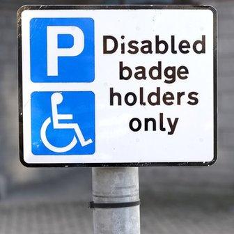 Disabled bay sign