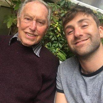 Tom Brada with his grandad