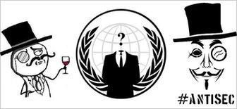 Lulzsec, Anonymous and Antisec symbols