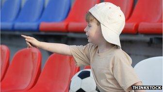 Young football fan