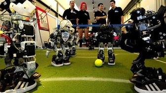 Robots compete at the Robot World Cup, copyright Joe Meredith