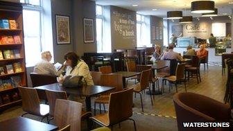 Cafe W inside Waterstones in Norwich