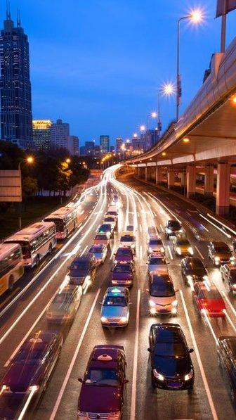 A road full of cars