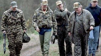 President Clinton duck hunting