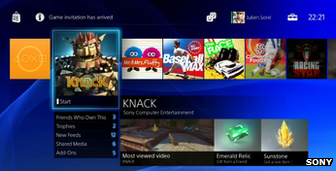 PlayStation 4 interface