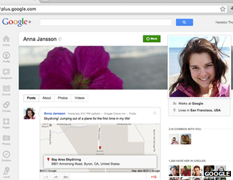 Google+ screenshot