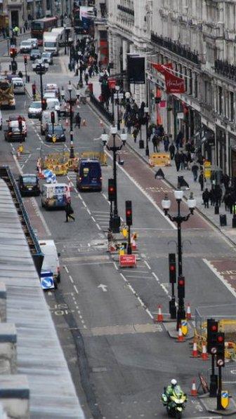 Road works on Regent Street