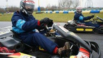 Racing at Grand Prix Karting