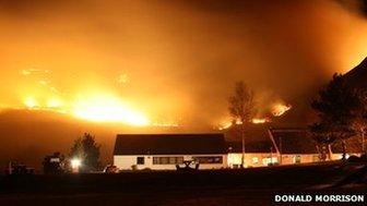 Fire near Auchtertyre Primary School, Lochalsh