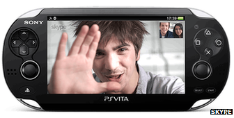 PlayStation Vita running Skype