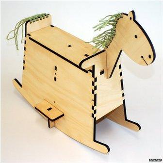 Wooden rocking horse