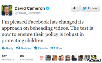 David Cameron tweet