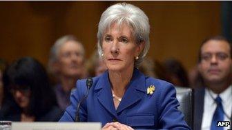 US Health and Human Services Secretary Kathleen Sebelius testified before the Senate Finance Committee on 6 November 2013