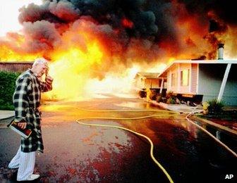 Northridge quake fire