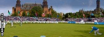 An artist's impression of the lawn bowls competition in Glasgow next year