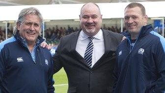 Mark Dodson (centre) is backing coaches Scott Johnston (left) and Jonathan Humphreys