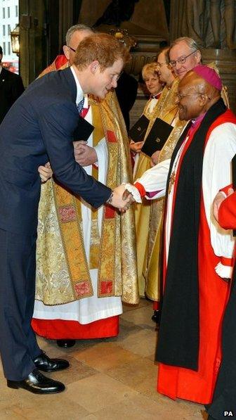 Prince Harry and Archbishop Desmond Tutu