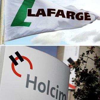 Logos for Lafarge and Holcim