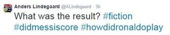 Anders Lindegaard's tweet