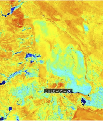 Satellite image of lake