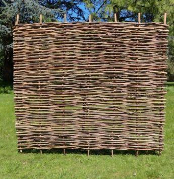 A screen made from hazel wood