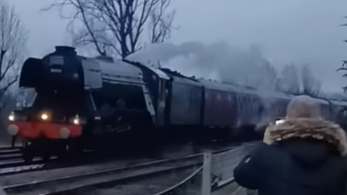 The Flying Scotsman pulling into March