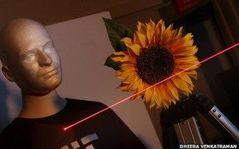 Mannequin with laser