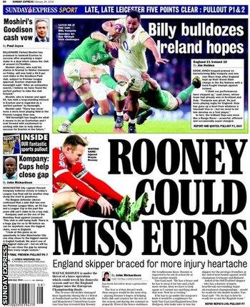 Sunday Express back page